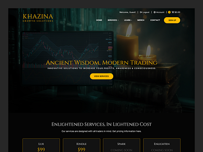 Khazina Growth Solutions // Web Design analysis finance financial stock market technical trader trading web design