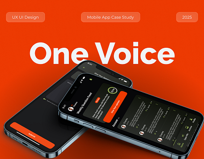 OneVoice – A Minimalist Community App app design color color theory community app modern app design ui uiux user interface