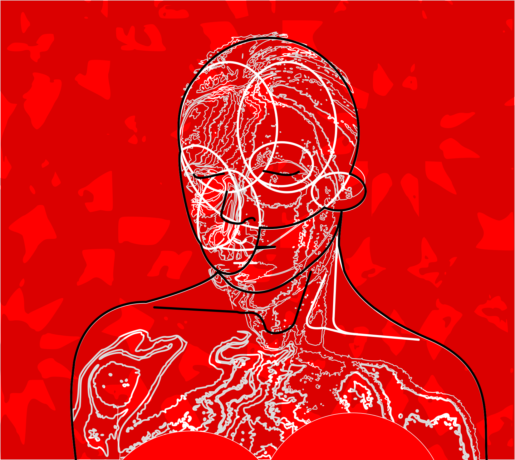 dead things doodle girl head illustration shunte88 vector