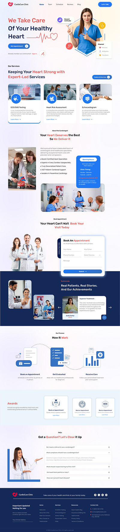 Cardiologiest Webiste animation graphic design ui