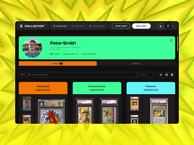 AI Product design dashobard cards platform ✦ Collector ai animation clean dashboard design interaction interface motion graphics product design service startup ui ux