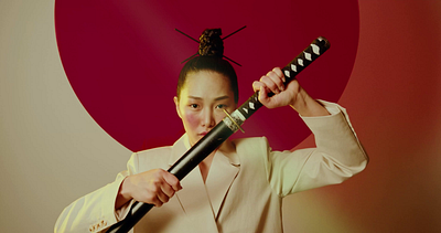 Girl with a sword adobe after effects motion graphics special effects
