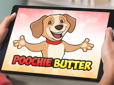 Happy Dog Cartoon Logo, Pet Mascot Brand Design beehaya branding cartoon character design dog happy illustration logo mascot pet vector