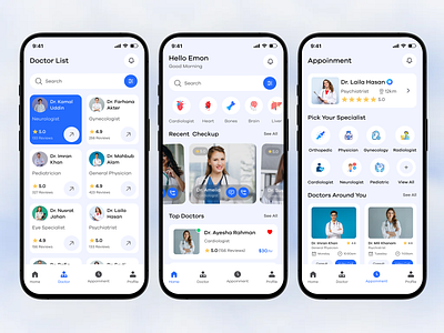 Doctor Appointment Mobile App Design app design appoinment appoinment booking app book appoinment book doctor online doctor app doctor booking app health healthcare healthcare app ios app medical app medical booking app mobile app online appoinment online consultation app online doctor patient app schedule ui design