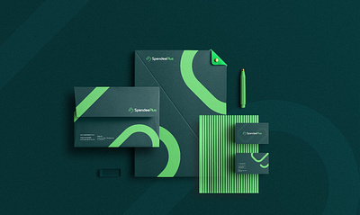 Stationary Design - SpendeePlus Fintech brand presentation branding fintech graphic design illustration logo stationary