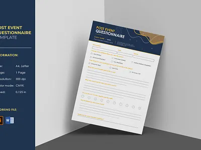 Post Event Questionnaire Template event checklist