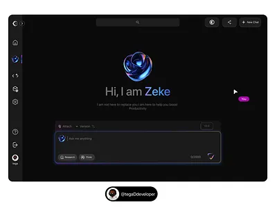 Zeke AI ai ai chat dashboard designer ui ui design