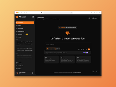 AI Chat Dashboard UI ai ai chat ai chat app ai dashboard chat dashboard dashboard ui ui design
