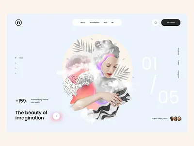 Digital Art Marketplace Website app art design digital graphic landing page marketplace nft ui uiux user experience user interface ux web web design webiste