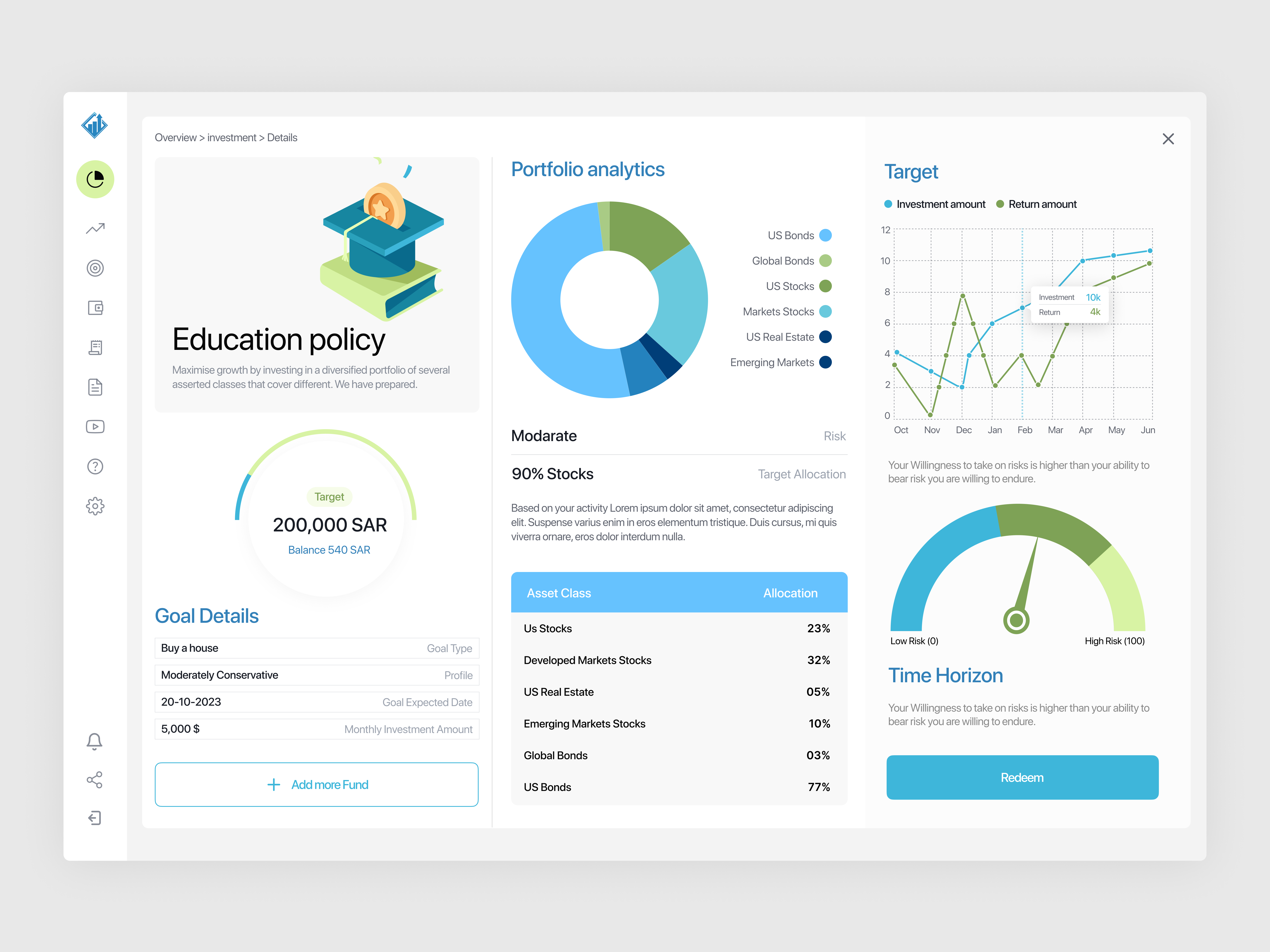 Multi-Asset Investment Dashboard – Portfolio Analytics UI dashboard design dashboard ui data visualization finance finance dashboard fintech fintech ui fintech uiux investment investment app portfolio product design saas dashboard stock dashboard uiux web app