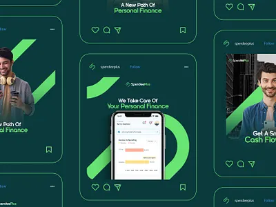 SpendeePlus : Personal IFn- Social Media animation brand activation brand design branding design design agency digital bank graphic design instagram feed layout design logo logo design marketing motion graphics social media social media design social media post supergraphics visual branding visual identity