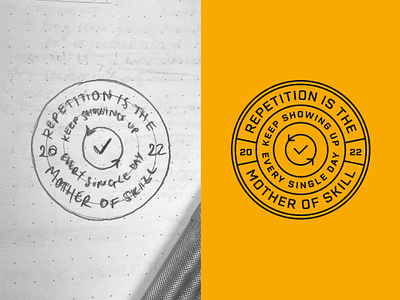 Repetition badge design badge badge design brand design brand identity brand identity design branding design graphic design identity design logo logo design sketch sports badge