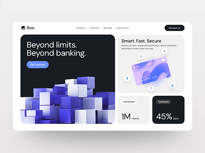 Digital Finance | Banking | Digital Bank | Fintech Landing Page animation banking banking card banking design banking landing page digital finance digital wallet finance financial financial security fintech fintech landing page fintech ui ux landing page design personal finance product design ui ux web design web interface design website design
