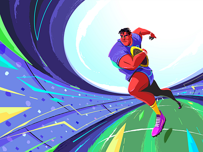 Rugby Sport Illustration Design Concept animated animation branding design design concept football gif graphic design illustration league logo poster rugby social sport sports ui ux visual identity