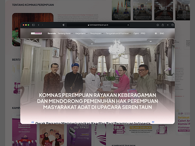Komisi Nasional Anti Kekerasan Terhadap Perempuan | Landing Page design ui