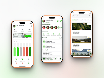 Golf Scorecard & Analytics App golf golf app golf mobile app golf scorecard golf scorecard app mobile app mobile app design scorecard scorecard app ui ui design ux