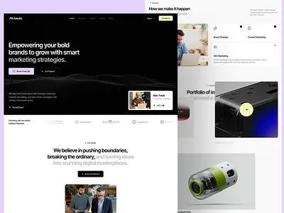 Merkil® Marketing Agency Website H2 agency creative agency landing page marketing landing page marketing website portfolio web web design webflow webflow template website