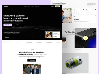 Merkil® Marketing Agency Website H2 agency creative agency landing page marketing landing page marketing website portfolio web web design webflow webflow template website