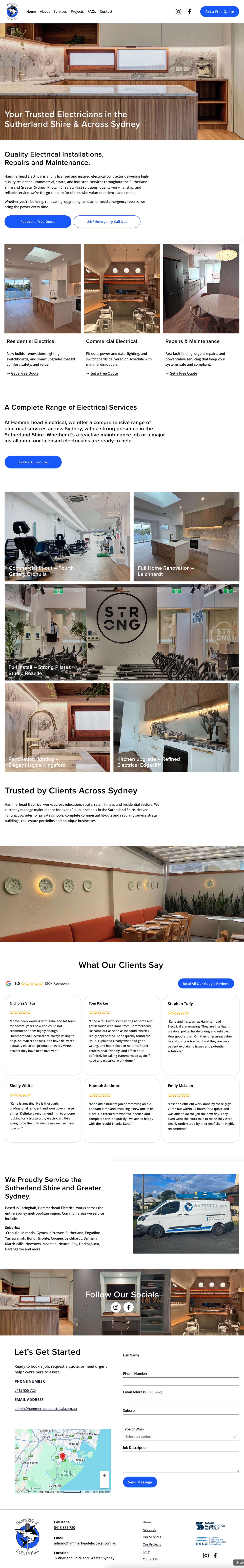 Electrician Website Design branding graphic design logo ui web webdesign website