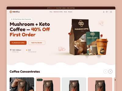 Shopify CRO Focused Landing Page UX High-Converting Coffee Store branding coffee store ux cro cro landing page design dtc ecommerce graphic design high converting landing page high converting ui mobile first design persuasive ui shopify ecommerce shopify homepage design shopify landing page ux shopify store shopify ui shopify ux shopify website design ui ux