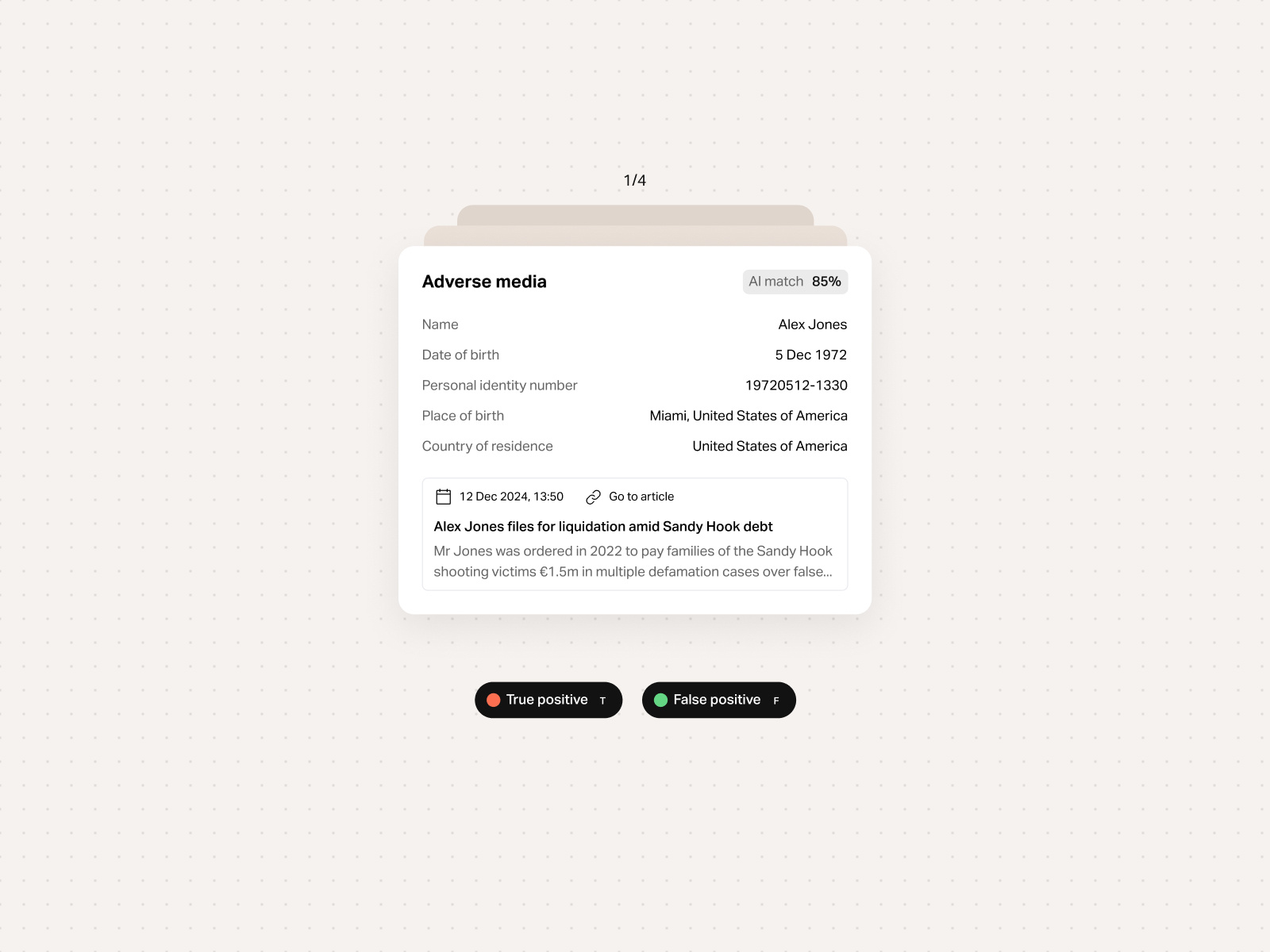 UI for case management in compliance actions beige buttons cards cms dashboard data icons information list table ui ux