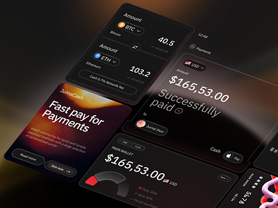 Fast-Payment UI Elements analytics dashboard banking components crypto dashboard ui data visualisation finance fintech product design saas statistics trading ui elements web3