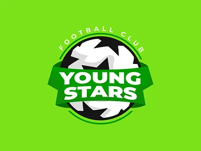 Young Stars Logo - Football club ball branding club color design dribbble football graphic design identity illustration logo logoinspiration logoinspire logomaker logosai logotype sport ui