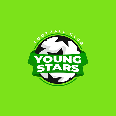 Young Stars Logo - Football club ball branding club color design dribbble football graphic design identity illustration logo logoinspiration logoinspire logomaker logosai logotype sport ui