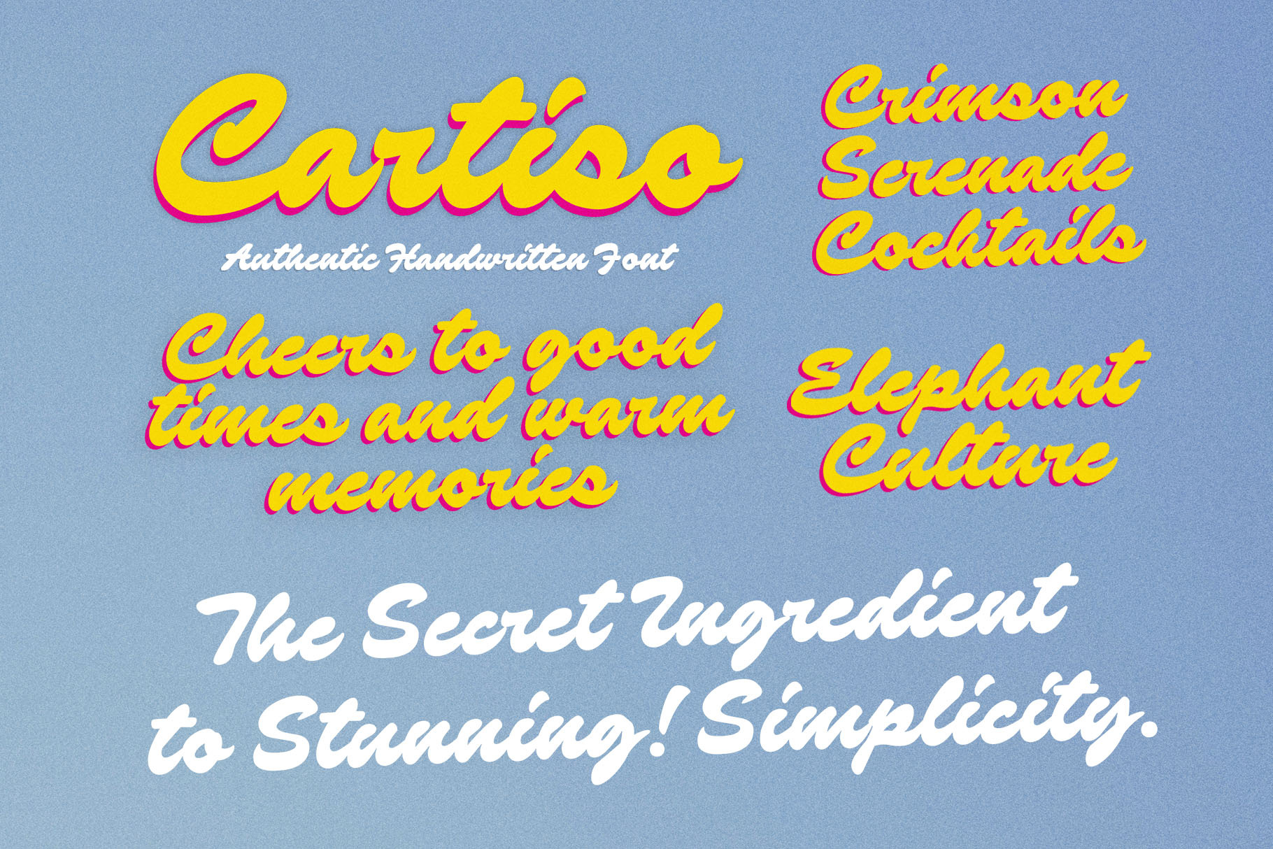 Cartiso– Authentic Handwritten font bold