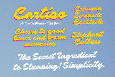 Cartiso– Authentic Handwritten font bold