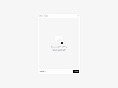 Modal: Upload images ai design modal product design ui upload ux