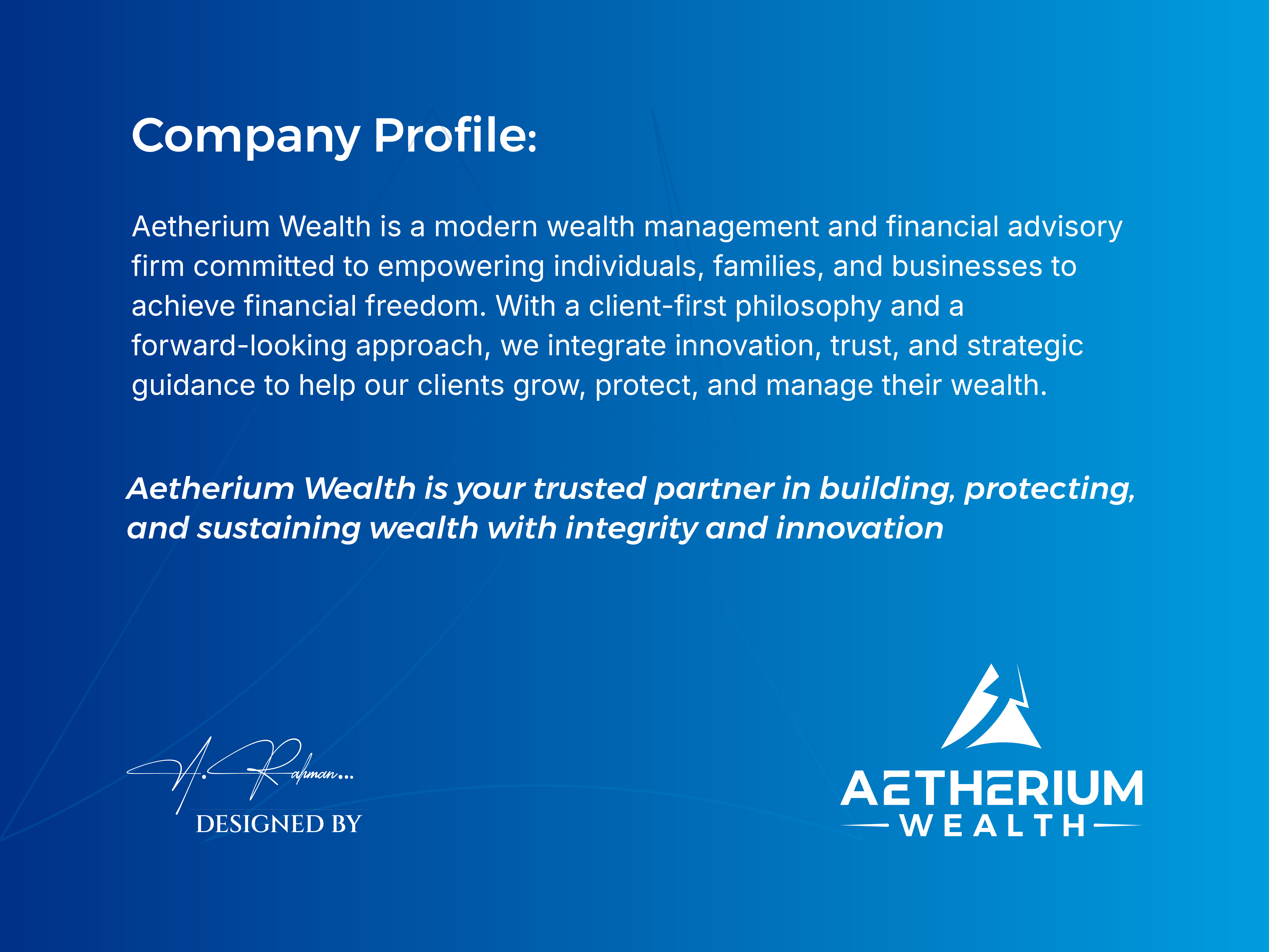 Example of Modern Financial Brand Logo & Identity 