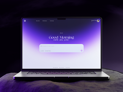 AI chat interface 3d animation branding graphic design logo motion graphics ui