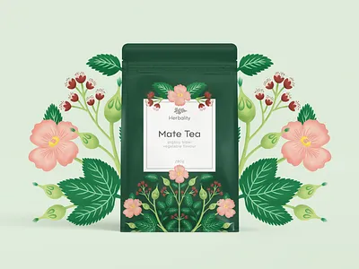 Herbality - packaging design branding design digital illustration graphic design illustration packaging packaging design