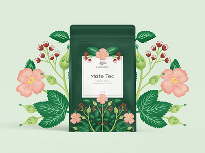 Herbality - packaging design branding design digital illustration graphic design illustration packaging packaging design