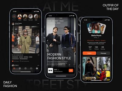 Outfit | Style | Style Discovery | App Interface | Mobile Design app design app design concept app interface application design creator platform fashion fashion app instagram mobile mobile app design mobile application design mobile design mobile interface outfit product design social media social media platform style style app ui ux