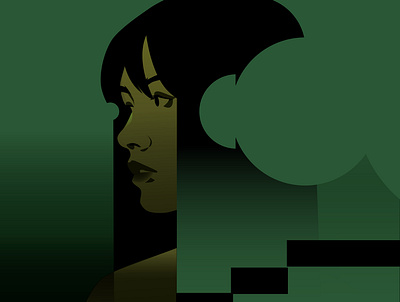 Green abstract bold book book cover book cover illustration book illustration cover editorial editorial illustration graphic design green illustration minimal minimalistic woman woman illustration woman portrait