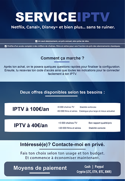 Service iptv Thread Design graphic design ui