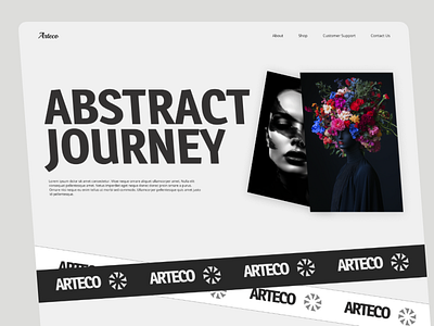 Art Gallery - Landing page abstract art artist design gallery graphic design landing page ui ux