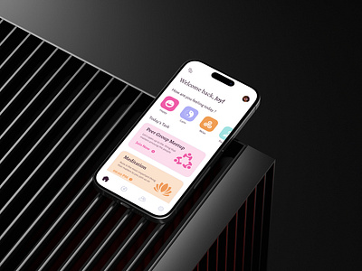 Meditation App app design app ui meditation app positive energy self care ux