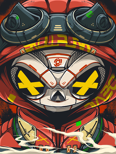 Silent And Revenge apparel art character clothing cyberpunk design dystopian game illustration merchandise poster robot vector