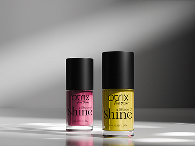 Otrix Nail Paints - True Colors in 3D 3d 3d rendering aboxagency beauty colors magenta nailpaintbottle nailpolish otrix productrendering realistic render shine truecolors visualization yellow