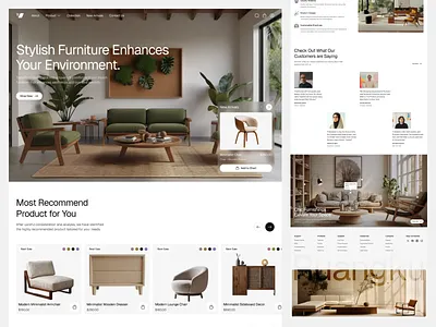 Furniture E-Commerce - Landing Page furniture landing page landingpage ui uiux ux