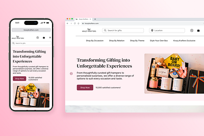 Landing Page for an E-commerce Gift Store figma landing page ui design user experience user interaction ux design