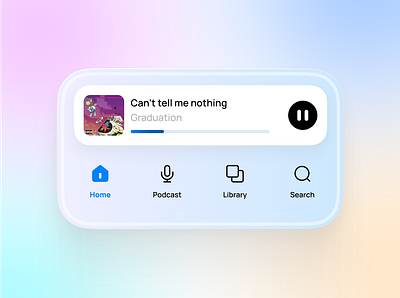 Music App Component 3d animation branding graphic design logo motion graphics ui