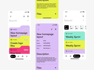 App Design: Task app clean data datavisualization design freelancing interface layout management mobile solar task tracker ui uiux ux workflow