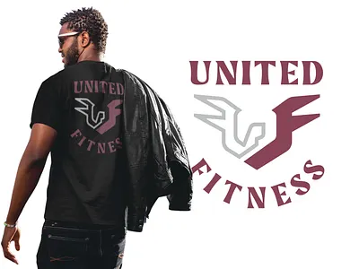 United Fitness - Identity Design bird branding clothing fitness graphic design graphics identity lettering logo logo design logos print shield shirt strength tshirt typography vintage