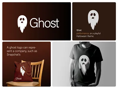 Minimalist Ghost Logo & Custom Branding Design business logo custom logo design ghost branding ghost icon ghost logo halloween logo logo mascot logo merchandise logo minimalist logo modern logo playful ghost logo professional ghost logo spooky logo unique ghost design vector logo