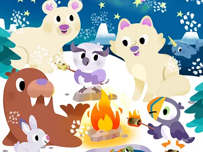 ❄️🐻‍❄️🦉🦊🐇 animal animals arctic bear cold cute fox illustration illustrator kids kids book toddler