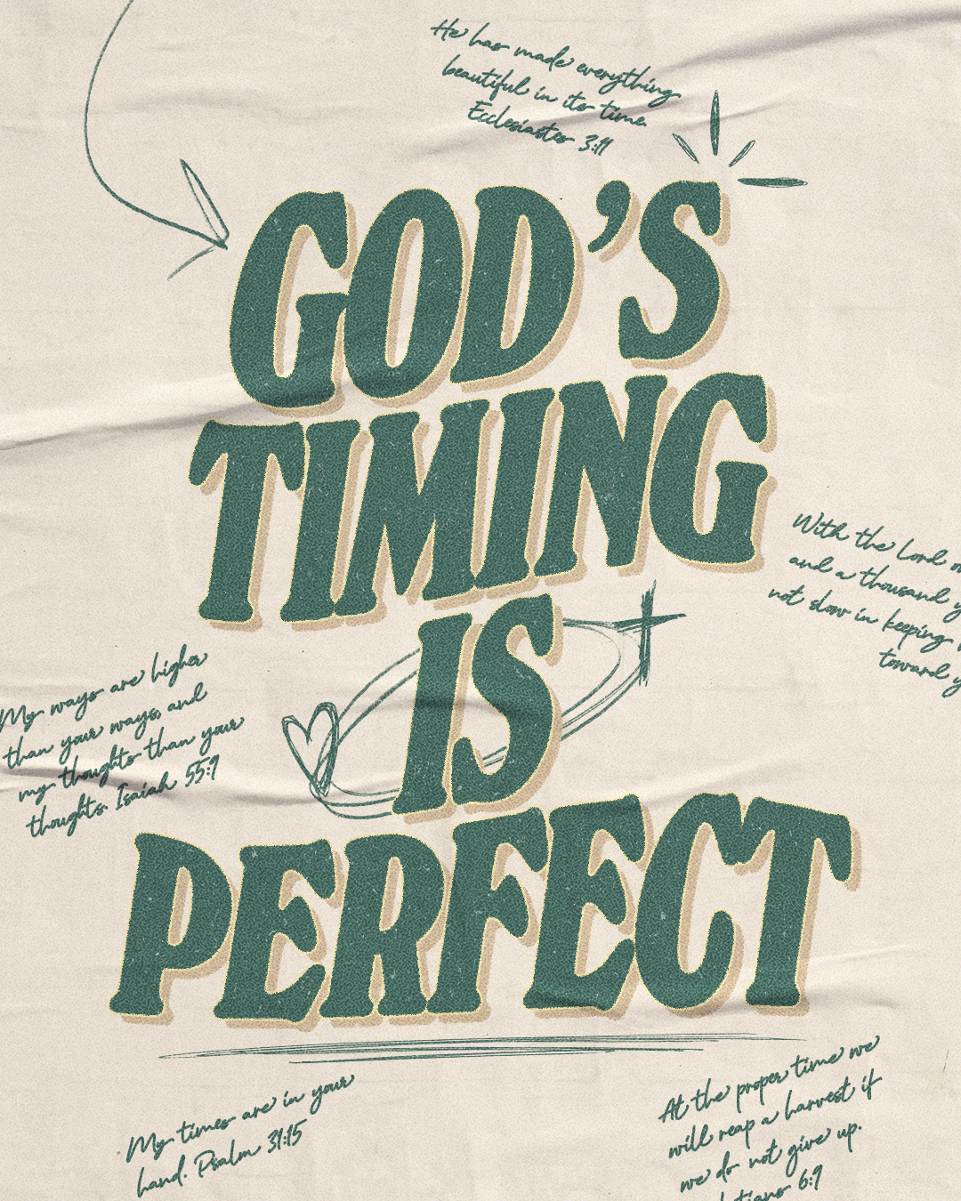 God’s Timing Is Perfect | Christian Poster christian